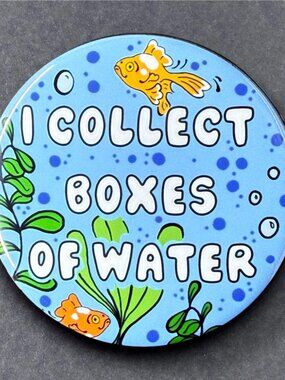 Funny Aquarium Fish Keeper Pin, Magnet, Keychain, Bottle Opener or Mini Ornament
